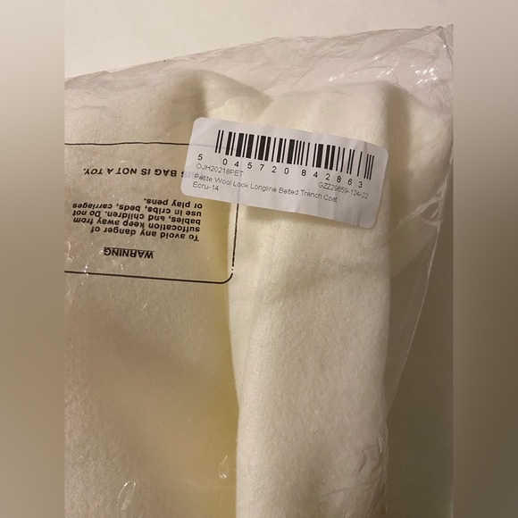 NWT Wool Look Longline Trench Coat - Picture 4 of 16